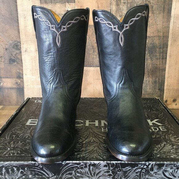 Old Gringo Amarillo 10” MK2293-1 Black Smooth Ostrich Cowboy Boots Mens 9 D - Picture 6 of 12
